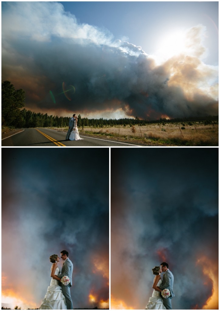 wildfire wedding photos