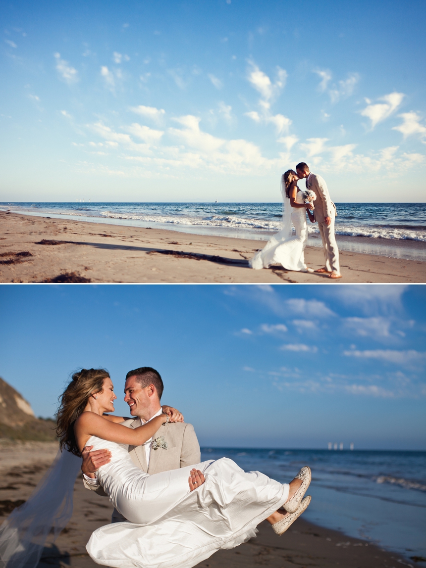 romantic beach wedding photos Santa Barbara