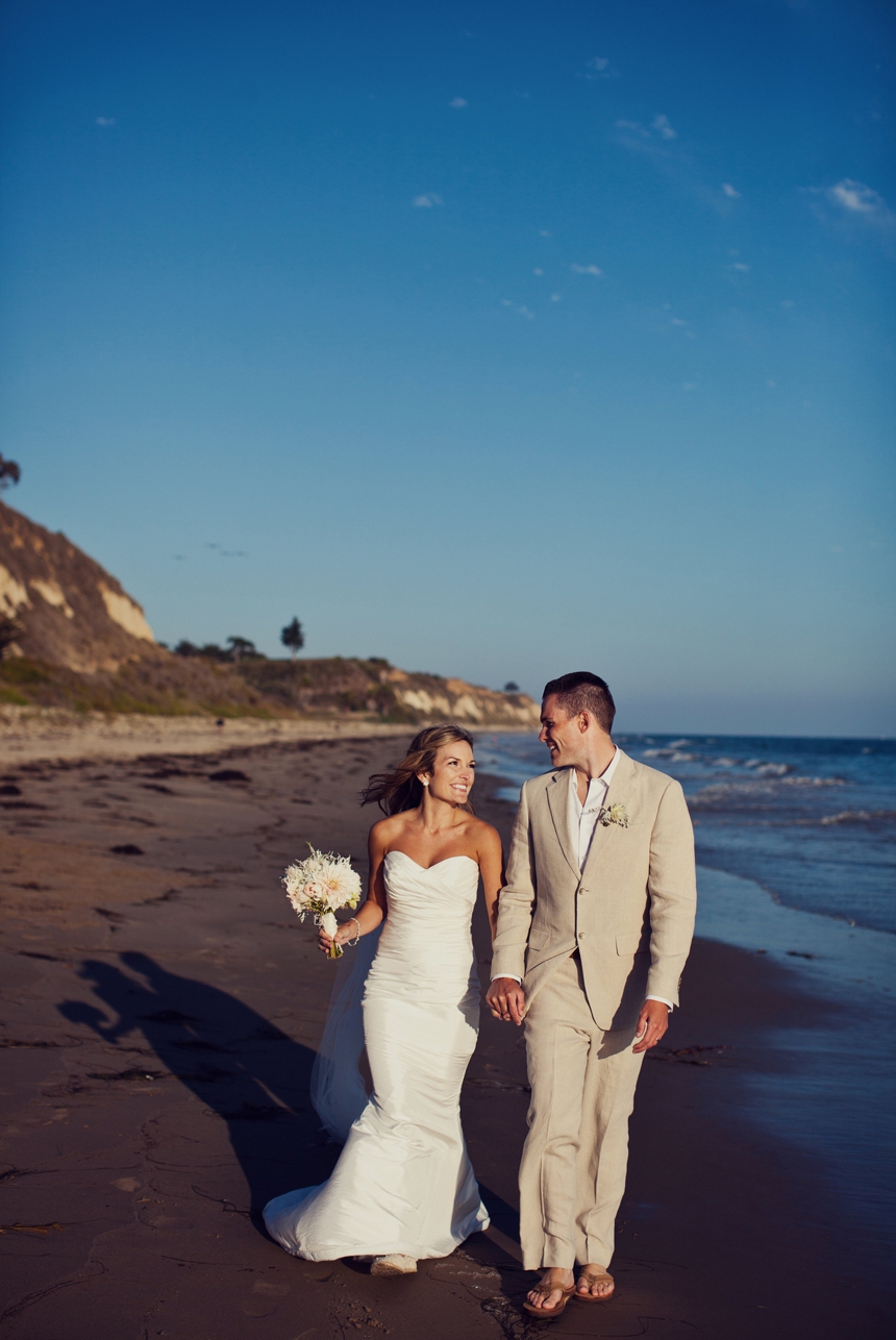 romantic beach wedding photos Santa Barbara