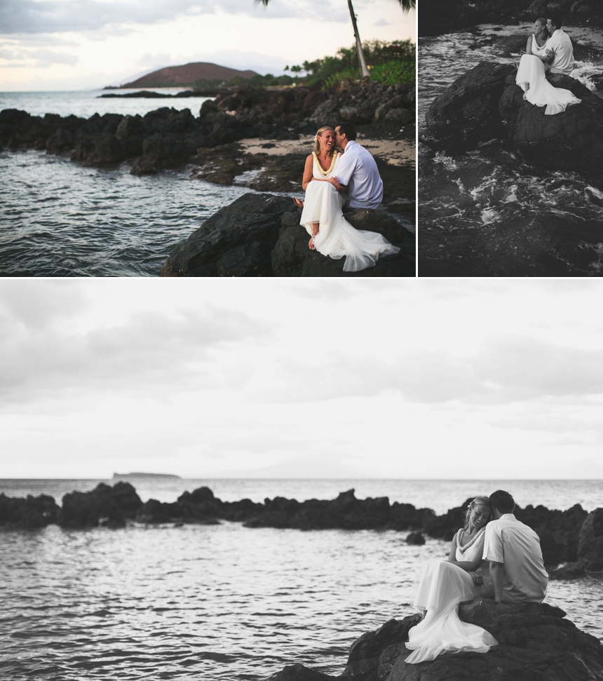 maui sunset beach wedding photos