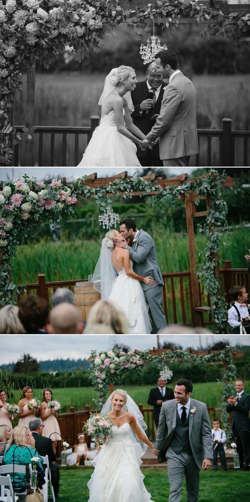 wedding ceremony photos at Swans Trail Farms